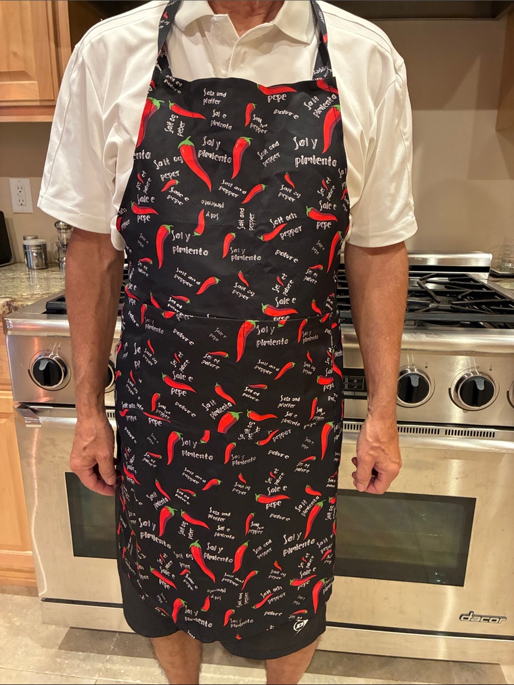 Flying Frog Apron With Pockets For Man & Women - Chili Pepper Apron - Brand New